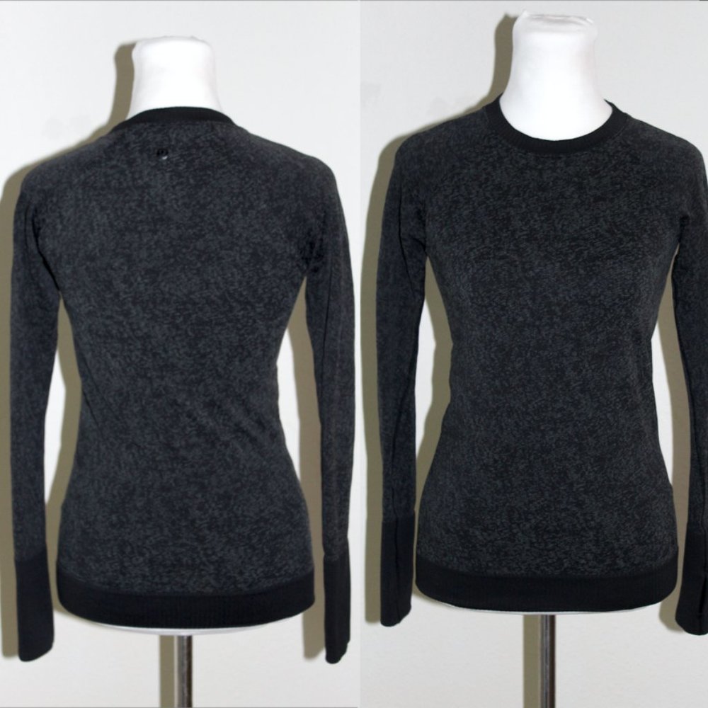 Lululemon Heathered Dark Green Black Top